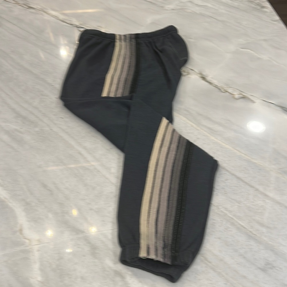 Aviator Nation 5 stripe charcoal sweatpants